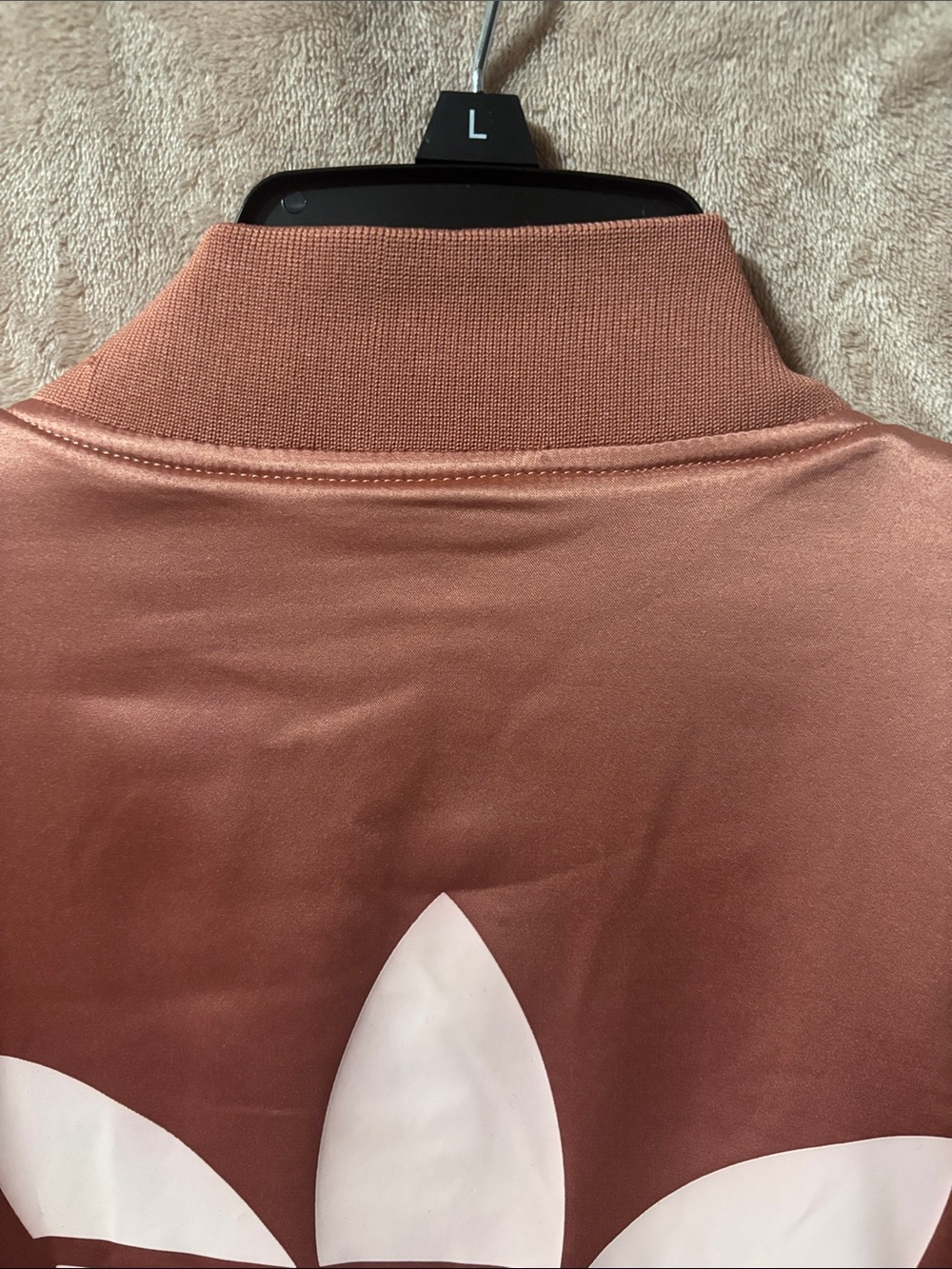 adidas Satin Bomber Jacket in Rose - Picture 5 of 12